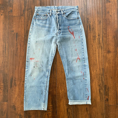 Levis Vintage 80s Redline Selvedge USA 501 XX Jeans 66 70s Act 30x27