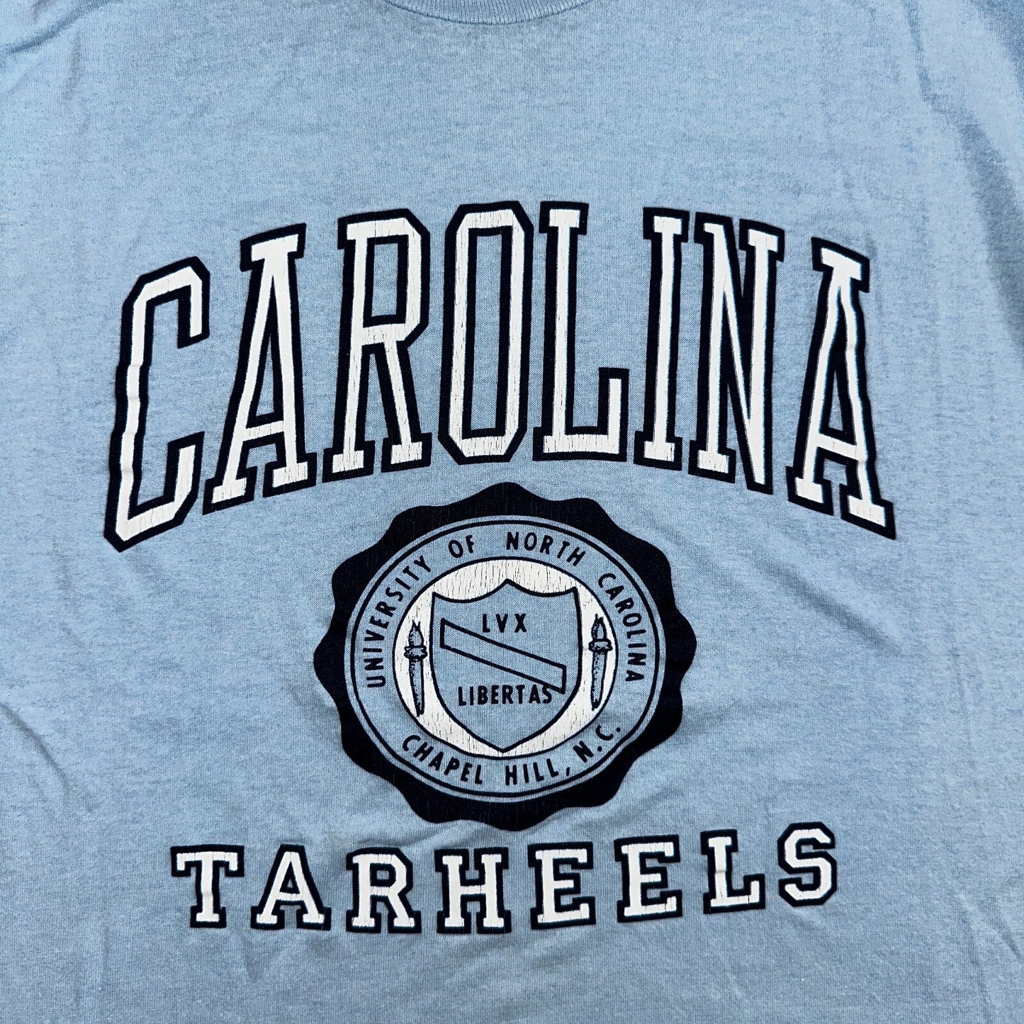Carolina Tarheels 80s VTG T Shirt Blue UNC 1980s College University Graphic XL