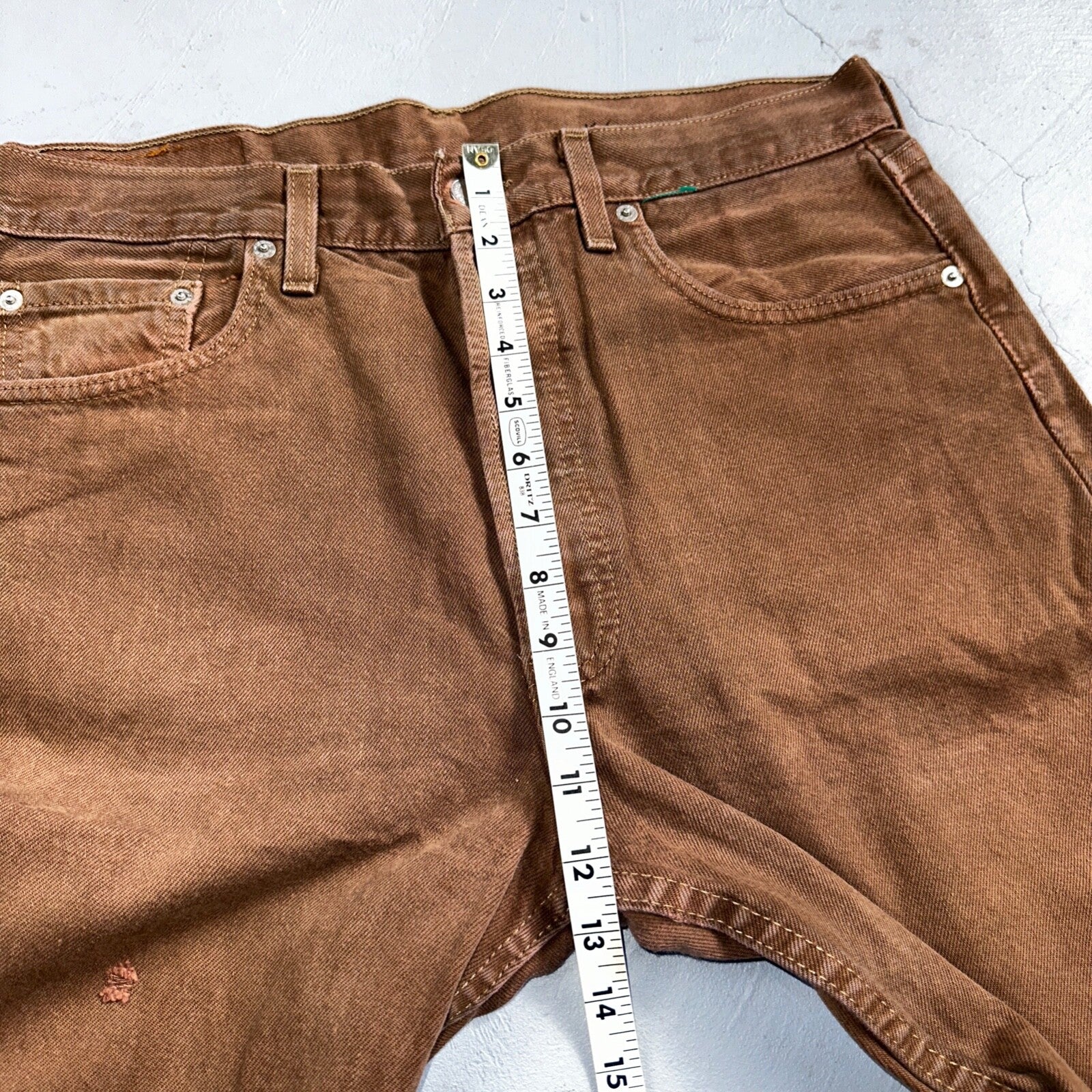 Levis 501 Vintage 90s USA XX Straight Leg Jeans 34x36 Brown Rare Wash Act 33x35