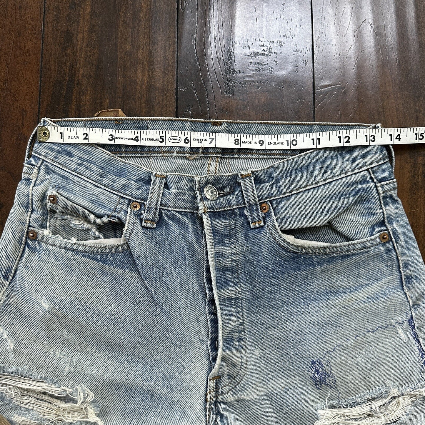 Levis Vintage 80s Redline Selvedge USA 501 XX Jeans 66 70s Light 30x36 Act 27x30