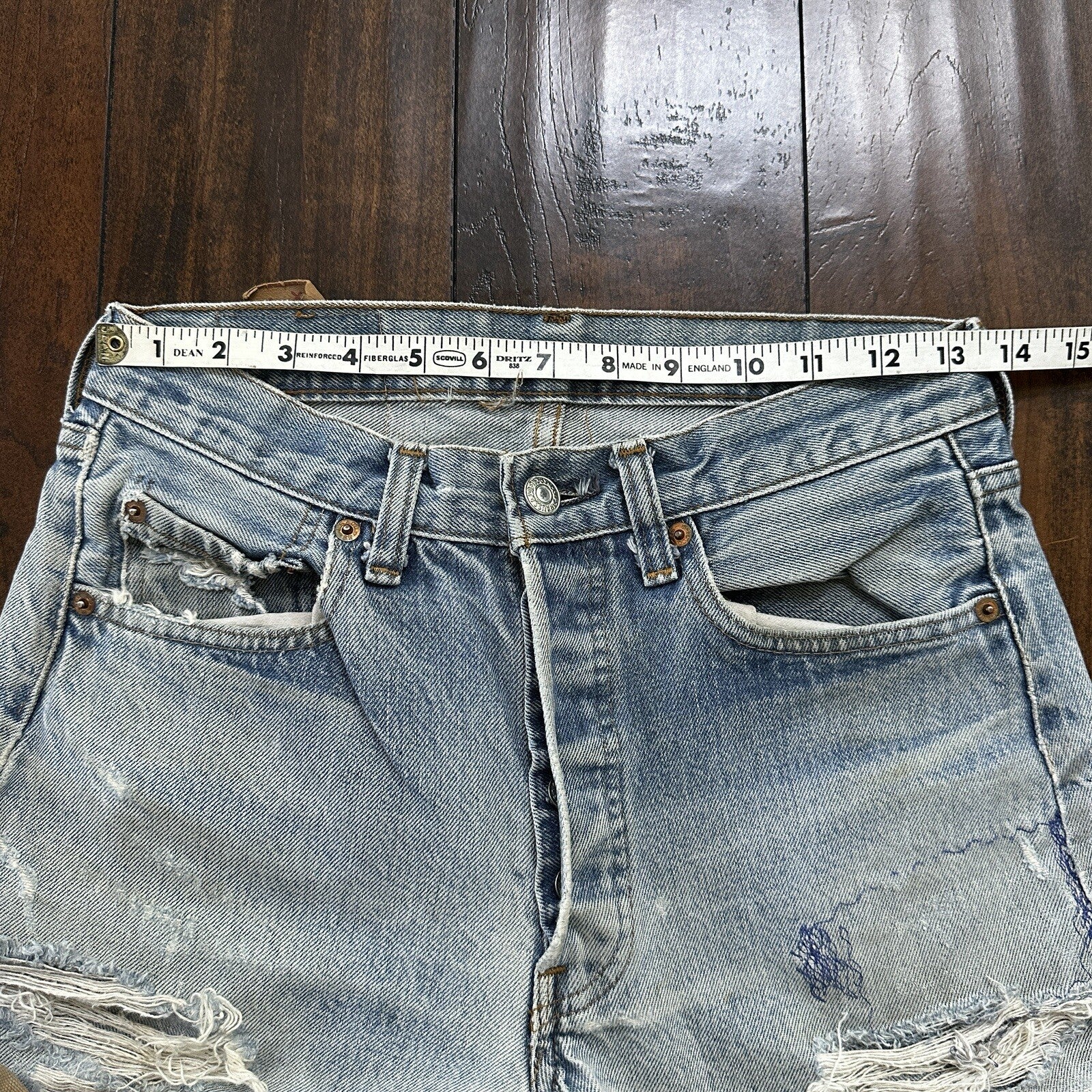 Levis Vintage 80s Redline Selvedge USA 501 XX Jeans 66 70s Light 30x36 Act 27x30