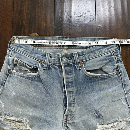 Levis Vintage 80s Redline Selvedge USA 501 XX Jeans 66 70s Light 30x36 Act 27x30