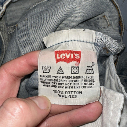 Levis 501 Vintage 90s Mexico Straight Leg Jeans 34x32 Y2K Light Wash Act 33x27