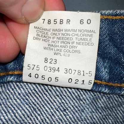 Levis 505 Vintage 90s USA Orange Tab Jeans 40x32 Blue Med Wash 501 Act 38x31