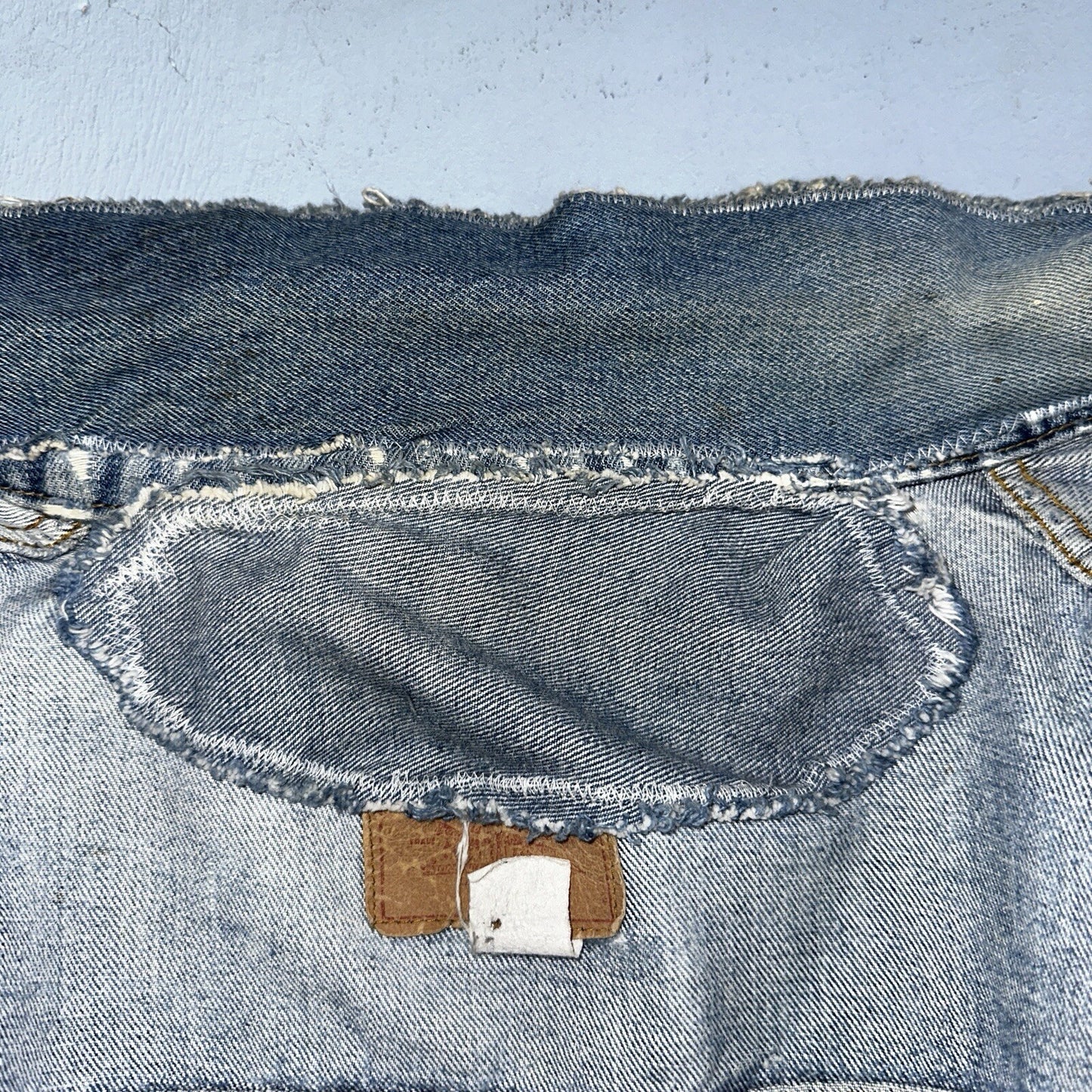 Levis VTG Denim Size 42 Type 3 III Trucker Jean Jacket Thrashed 1970s 70s Patch