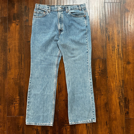 VTG Levis 517 Jeans Mens 36x30 Blue Denim Bootcut USA Made 90s Act 34x29