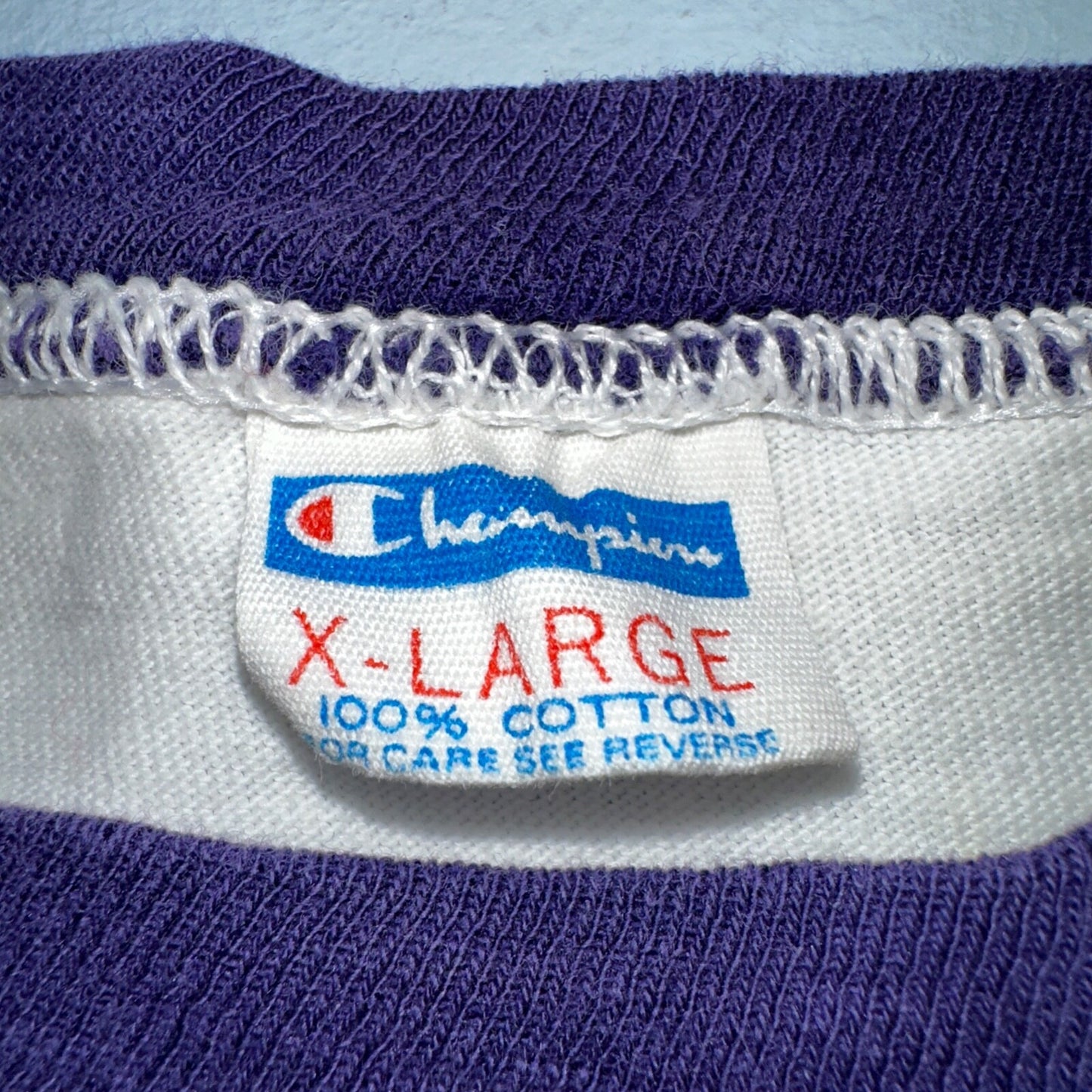 Oregon Champion 80s Ringer Fair Run VTG T Shirt 1980s Sun Fun Graphic XL Cool