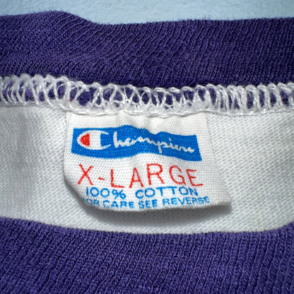 Oregon Champion 80s Ringer Fair Run VTG T Shirt 1980s Sun Fun Graphic XL Cool