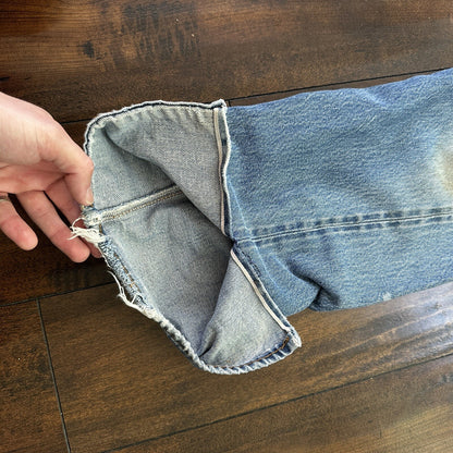 Levis Vintage 80s Redline Selvedge USA 501 XX Jeans Light Wash 33x36 Act 30x34