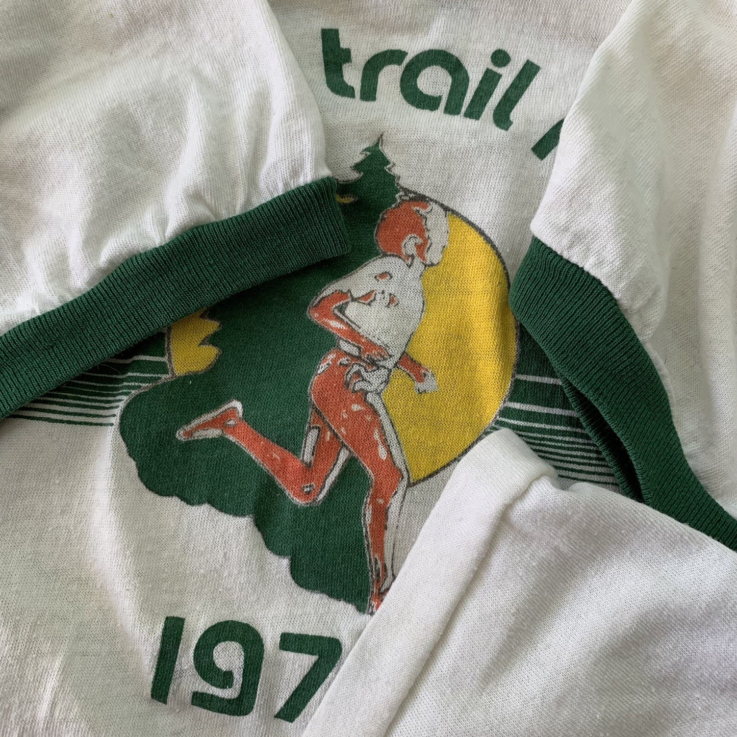 Vintage Nike T Shirt Mens 1978 Pre Trail Run Prefontaine Tee 70s Pinwheel Geisha