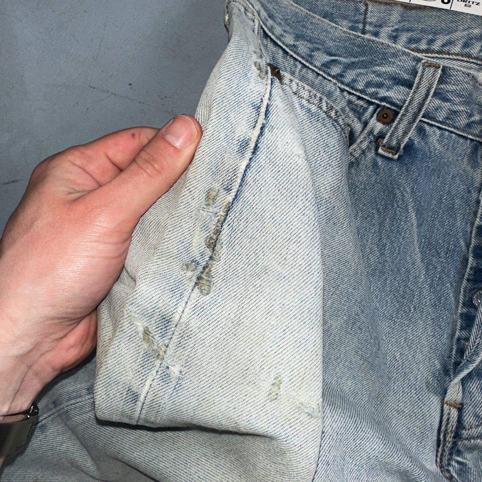 Levis 501 Vintage 80s Redline Selvedge USA XX Jeans Light Wash 1980s Act 30x26