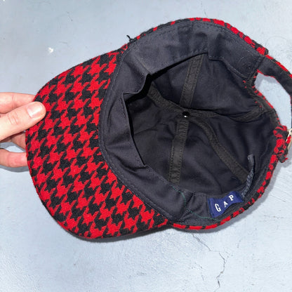 Vintage GAP Wool Hat Cap Adult One Size Adjustable Strapback USA Made 90s Red