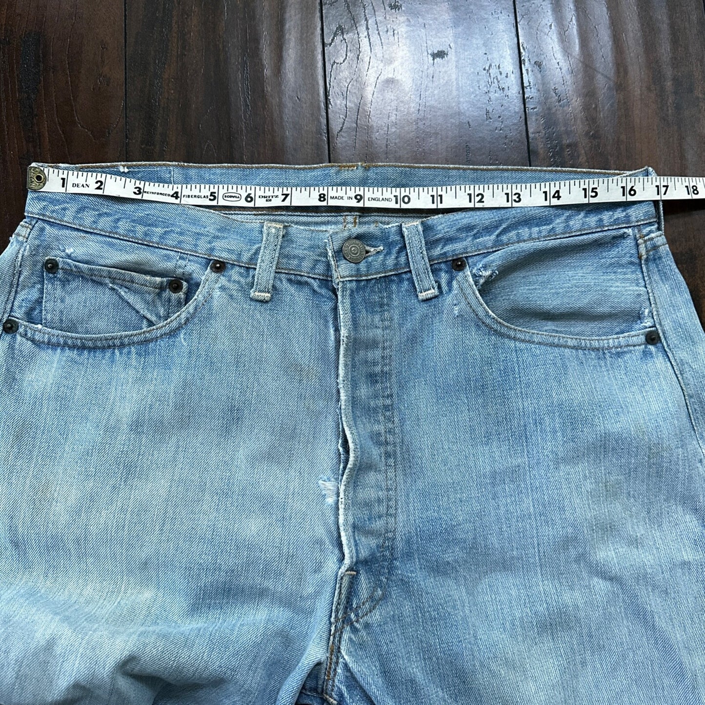 Vintage LEVIS 501XX Jeans Big E 1960s Denim Redline Selvedge 33x31 USA 60s 66