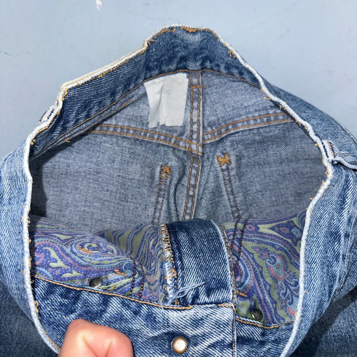 Vintage YSL Yves Saint Laurent Blue Denim Jeans Size 26x31 90s Womens Straight