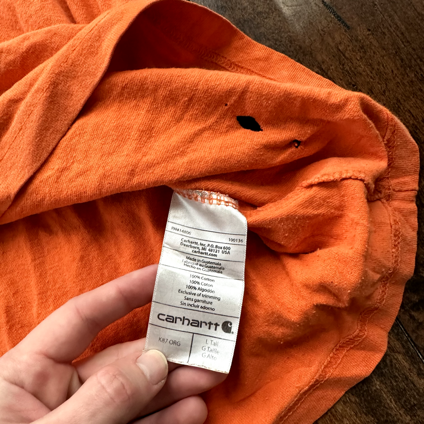 Carhartt Pocket T Vintage Style T Shirt Travis Scott Tan Workwear Y2K Thrashed