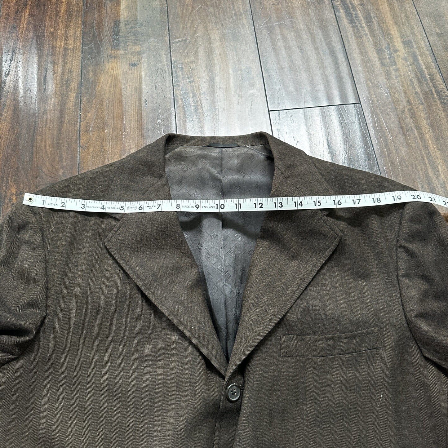 1960s 1970s Brown Striped Sport Jacket VTG Mens Suit 44 33x32 Rockabilly Wool