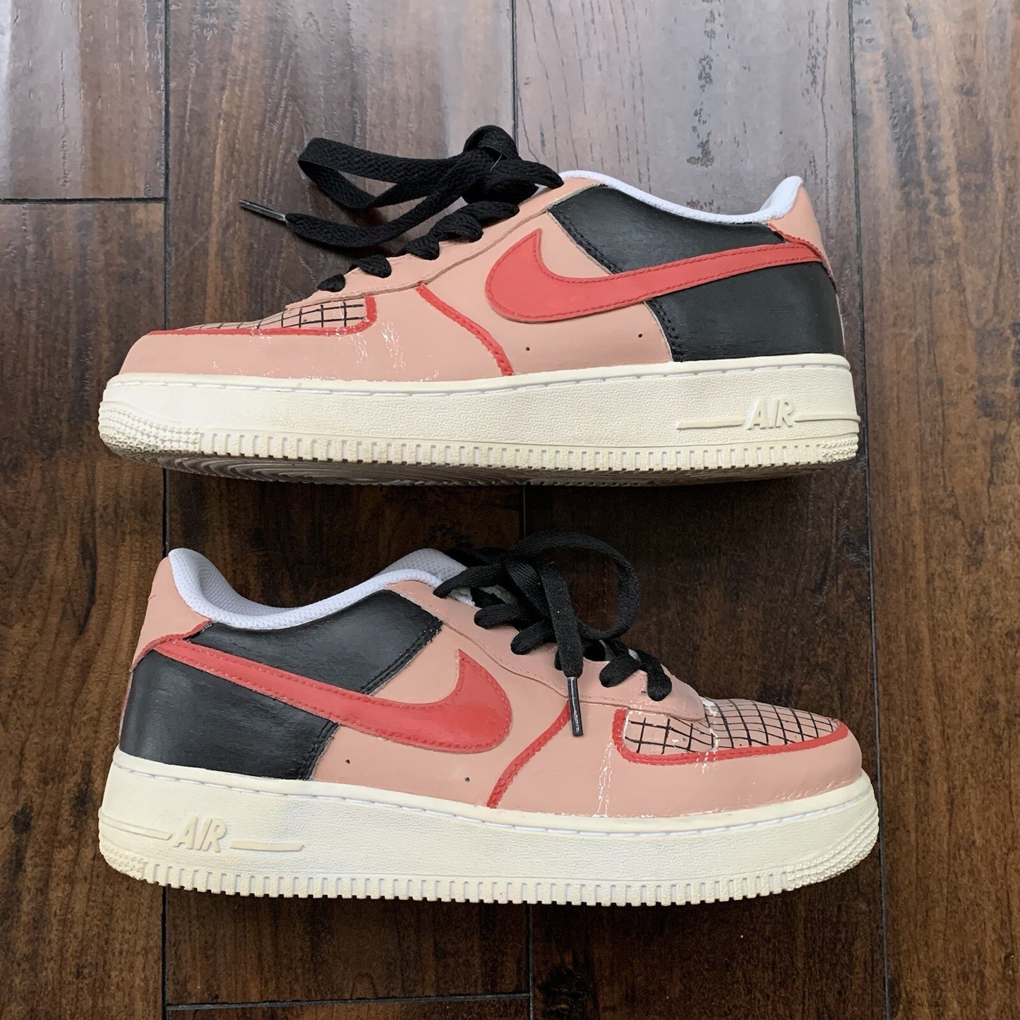 Nike Air Force 1 CUSTOM Low Triple All White 314192-117 Pink Size 7Y Women's 8.5