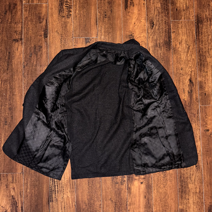 VTG 60s Amalgamated Union Made USA Wool Jacket Suit 42 1960s Blazer Black