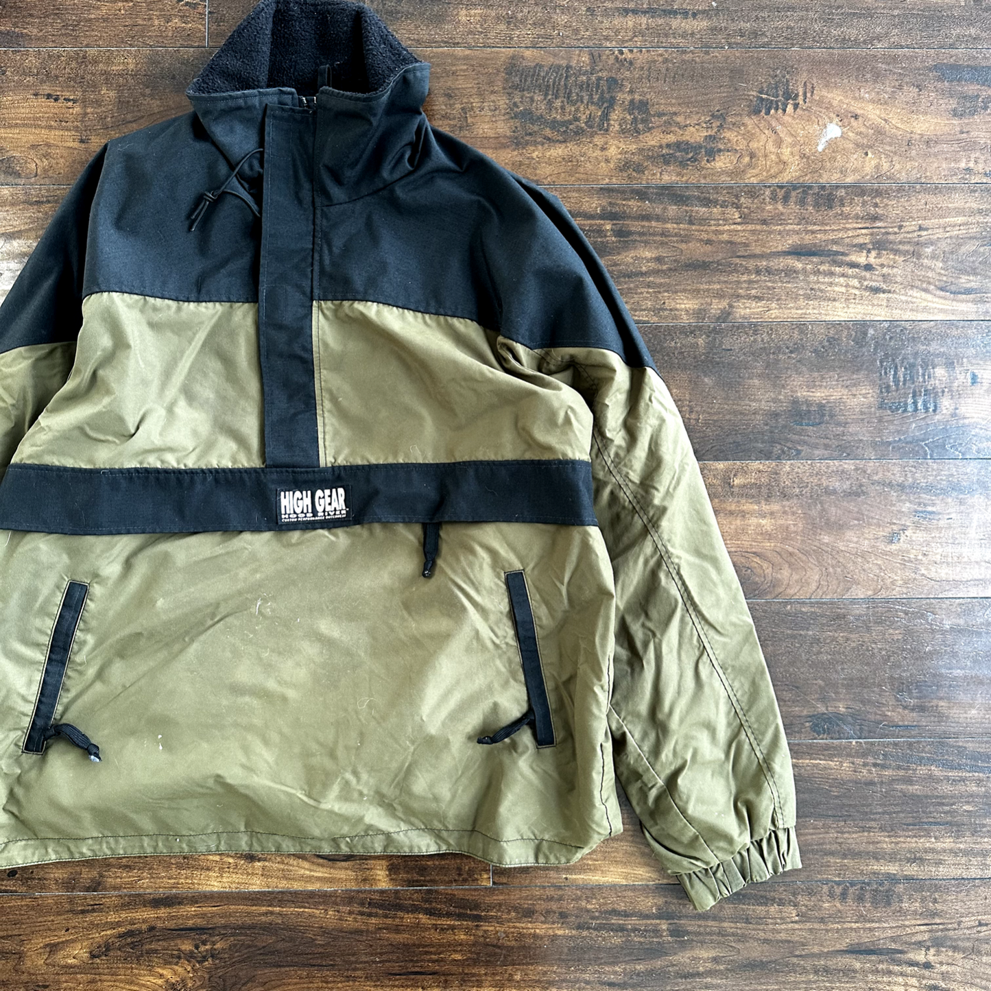 High Gear Hood River USA Made Size L Olive Waterproof Insulated Coat Green Black