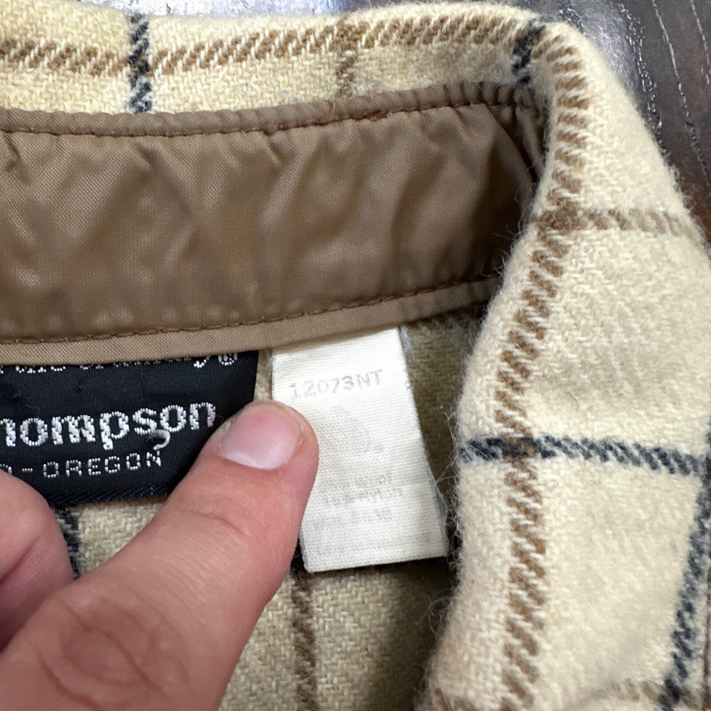 Norm Thompson VTG Long Sleeve Snap Up Heavy Wool Shirt Plaid 60s XL Rockabilly