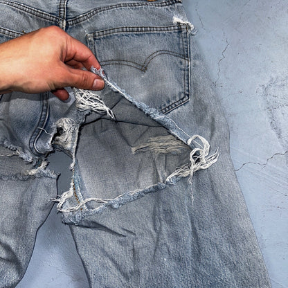 Levis 501 Vintage 80s Redline Selvedge USA XX Jeans Light Wash 35x38 Act 32x33