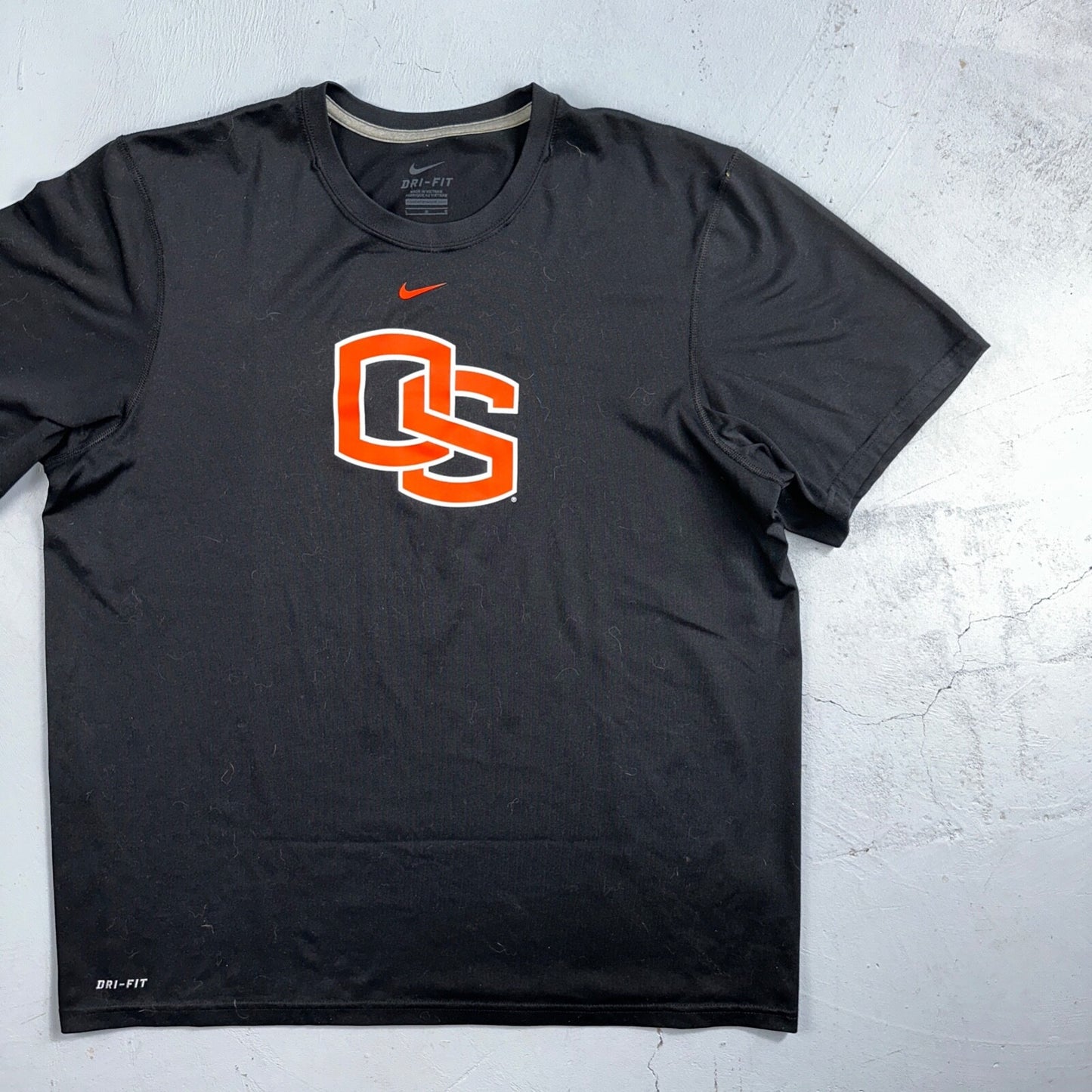 OSU Oregon State Nike Center Swoosh Dri Fit T Shirt Black Basic College Cool