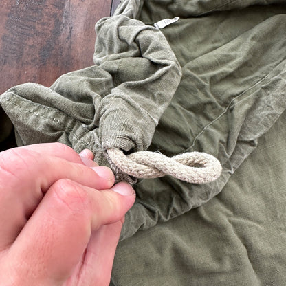 VTG WWII Canvas Garment Laundry Bag HBT Military Denim 1940s 40s 50s Stencil