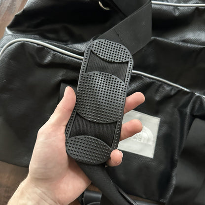 VTG North Face SKI Gear Duffle Gym Bag USA Made Leather Handle Rubber Coated 80s