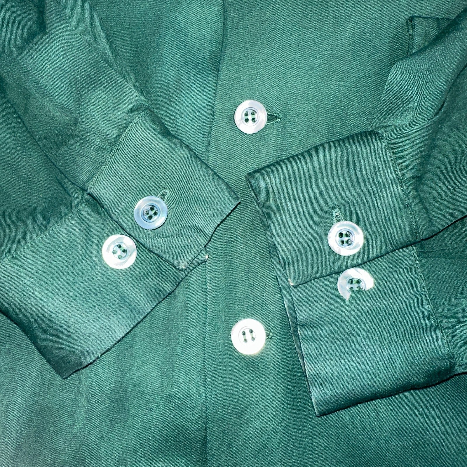 Vintage 1940s McGregor Gabardine Ricky Jacket Button Up Bottle Green 40s Rare