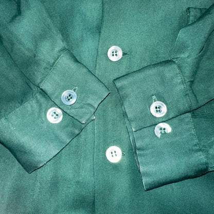 Vintage 1940s McGregor Gabardine Ricky Jacket Button Up Bottle Green 40s Rare