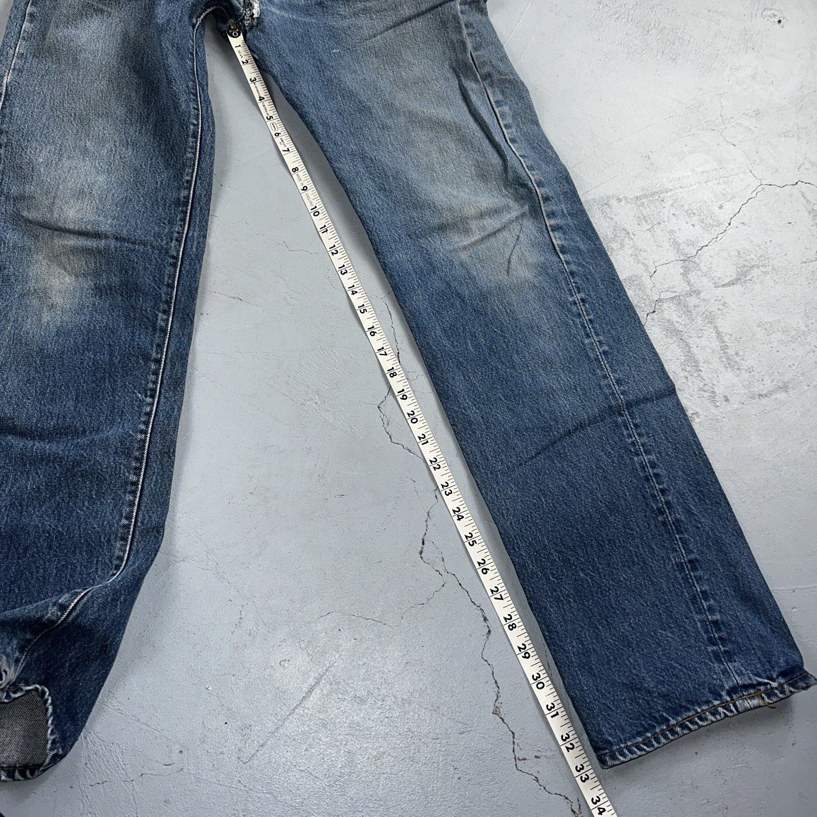 Levis 501 Vintage 80s Redline Selvedge USA XX Jeans Med Wash 35x38 Act 32x33