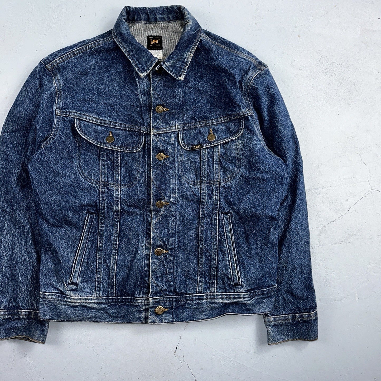 Vintage Lee Denim Jacket 40 M Western Bike Ride Cowboy Ranch Farm 153438 Jean