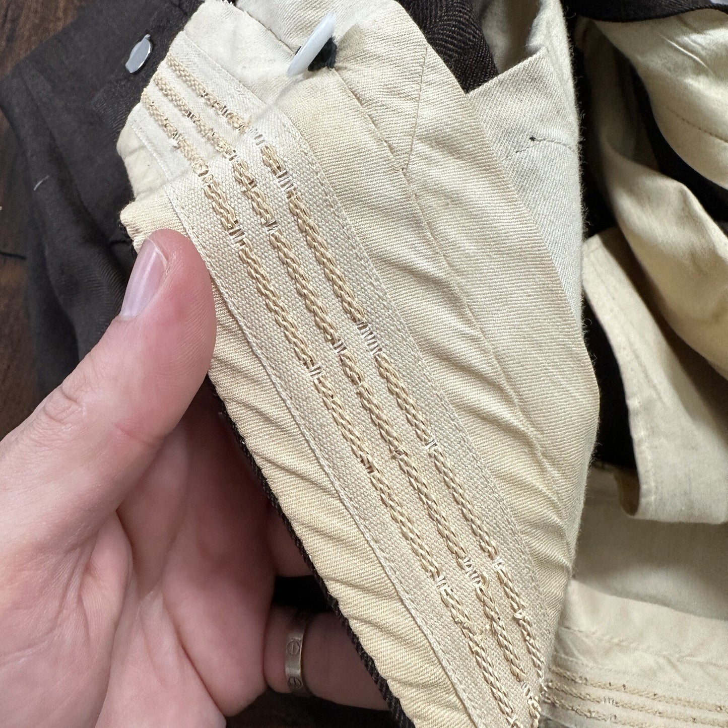 1960s 1970s Brown Striped Sport Jacket VTG Mens Suit 44 33x32 Rockabilly Wool