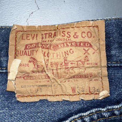 Levis 501 Vintage 80s Redline Selvedge USA XX Jeans Med Wash 34x34 Act 31x31