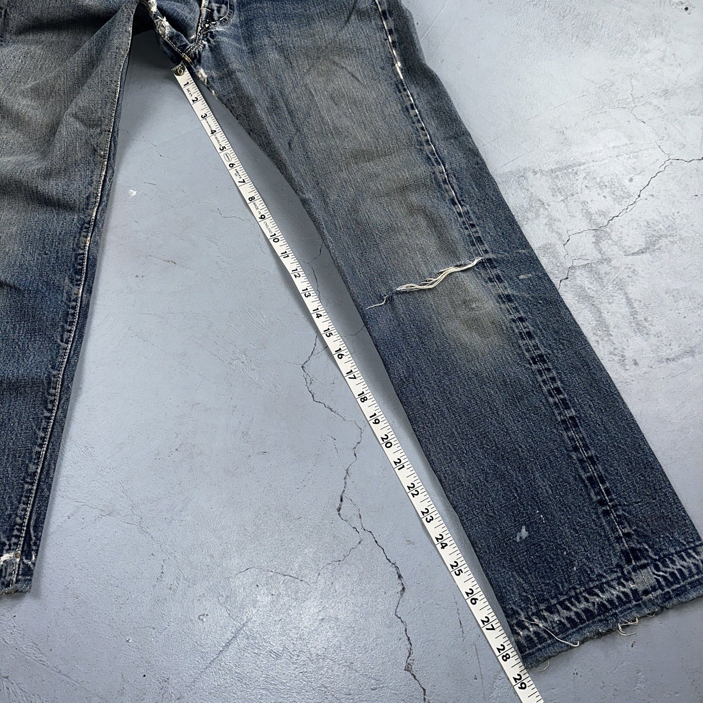 Levis 501 Big E Vintage 60s Redline Selvedge USA XX 1960s Jeans 30x32 Ac 28x28