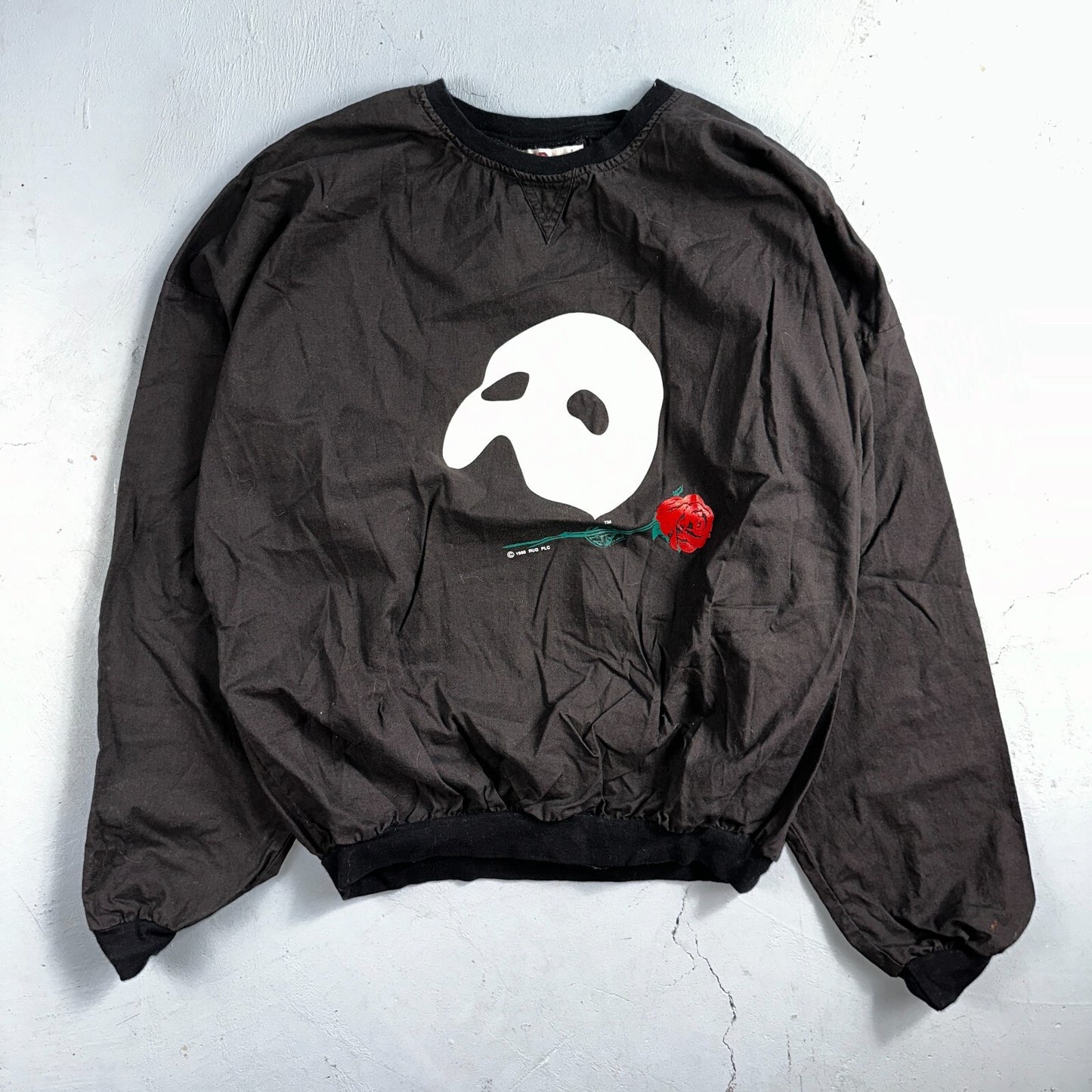 VTG Phantom Of The Opera Sweater Mens Large Black Crewneck Sweatshirt 80s 1988