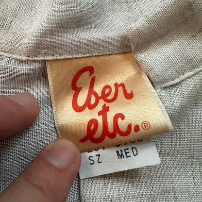 Vintage USA Rockabilly Womens Button Shirt 80s 70s Top Missing Button M