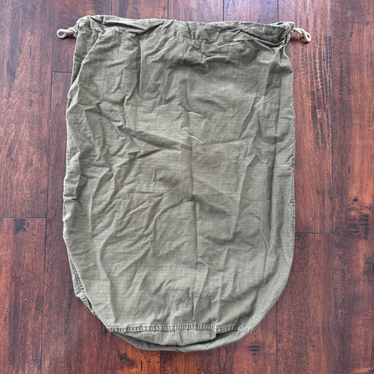 VTG WWII Canvas Garment Laundry Bag HBT Military Denim 1940s 40s 50s Stencil