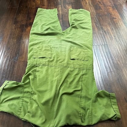 VTG 1960s 1970s Green Fishing Fish Patch Jumpsuit One Piece Rockabilly Work