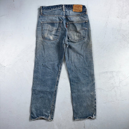 Levis 501 Vintage 80s Redline Selvedge USA XX Jeans Light Wash 32x31 Act 29x27