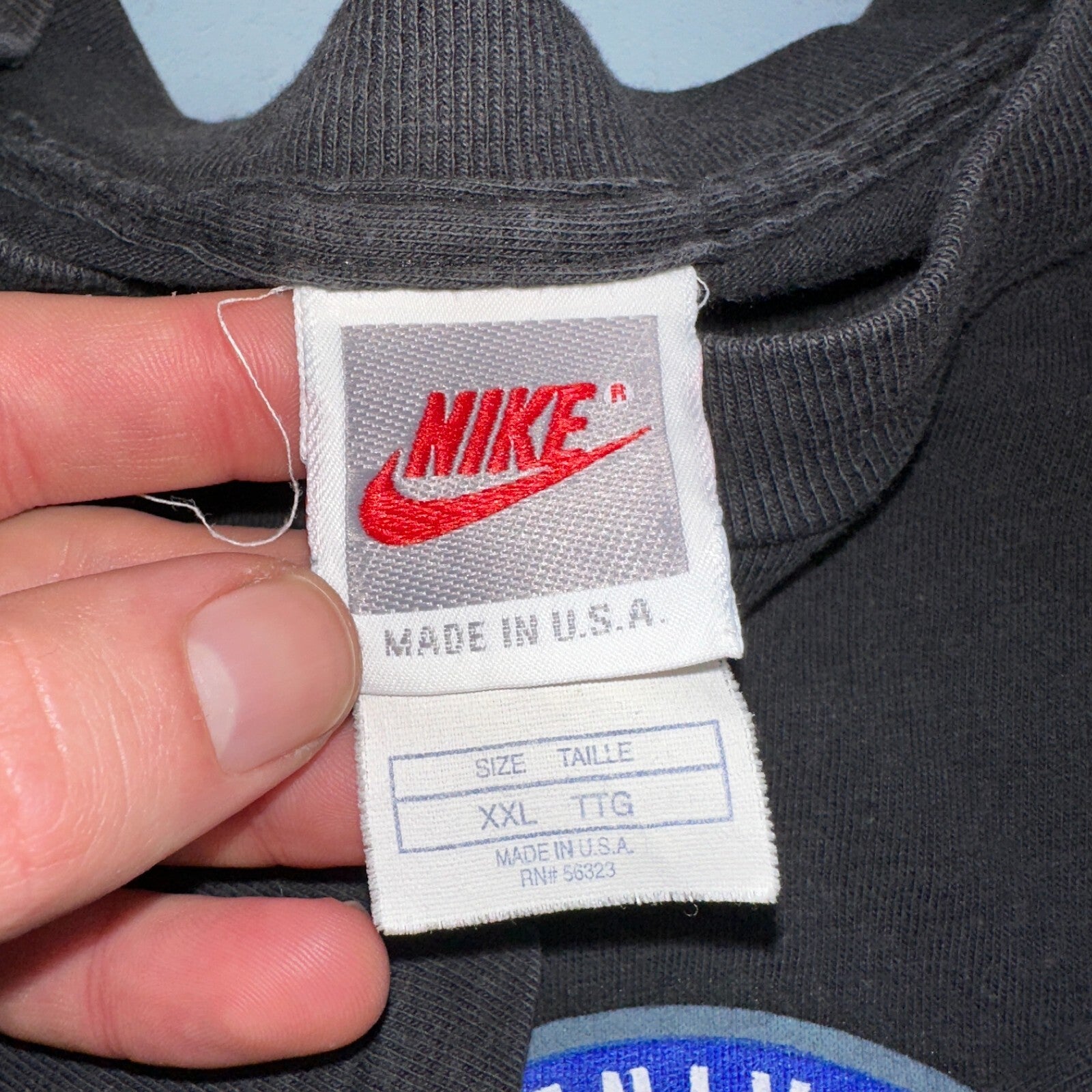 Nike Barkley 90s VTG T Shirt Basketball Gray Tag Single Stitch Phoenix Force 2XL