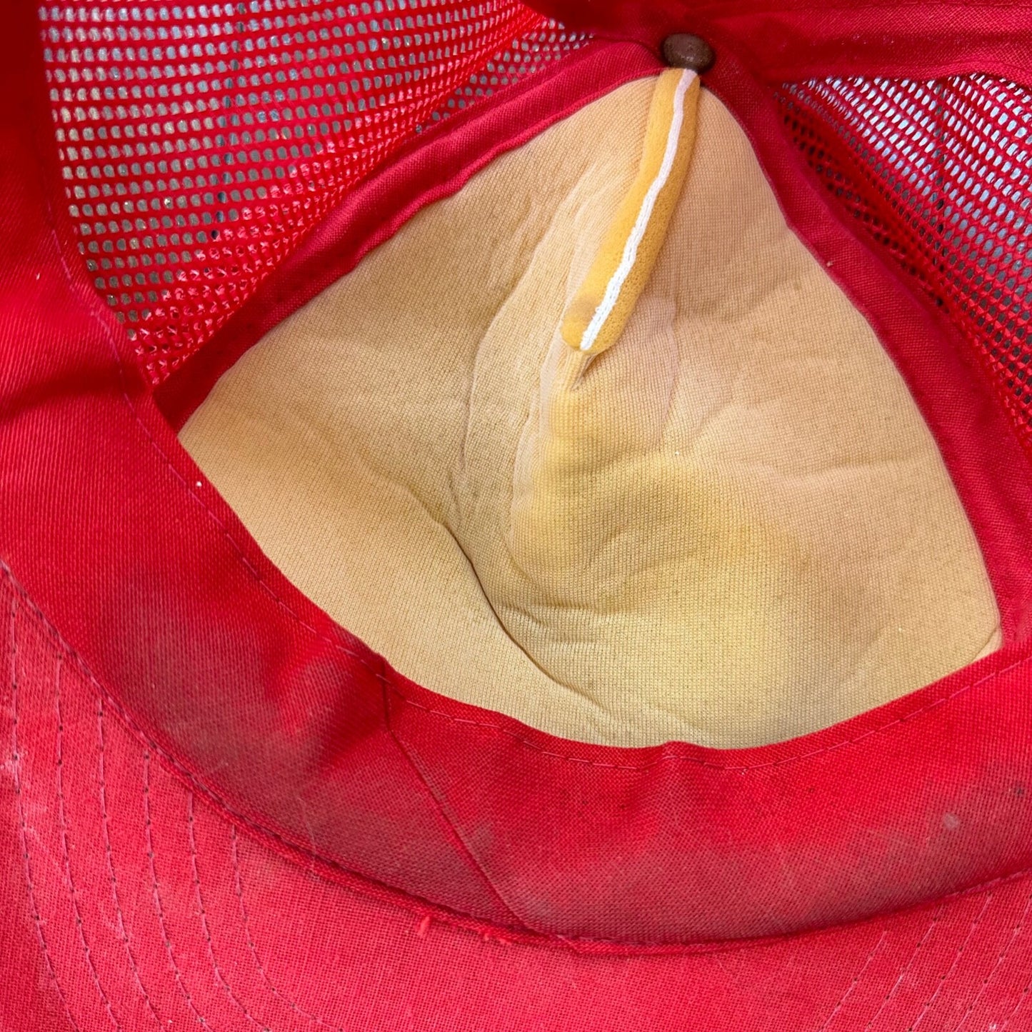 Captain Vintage Hat Cap Snapback Military Red White Flag USA Patrol Chief 80s