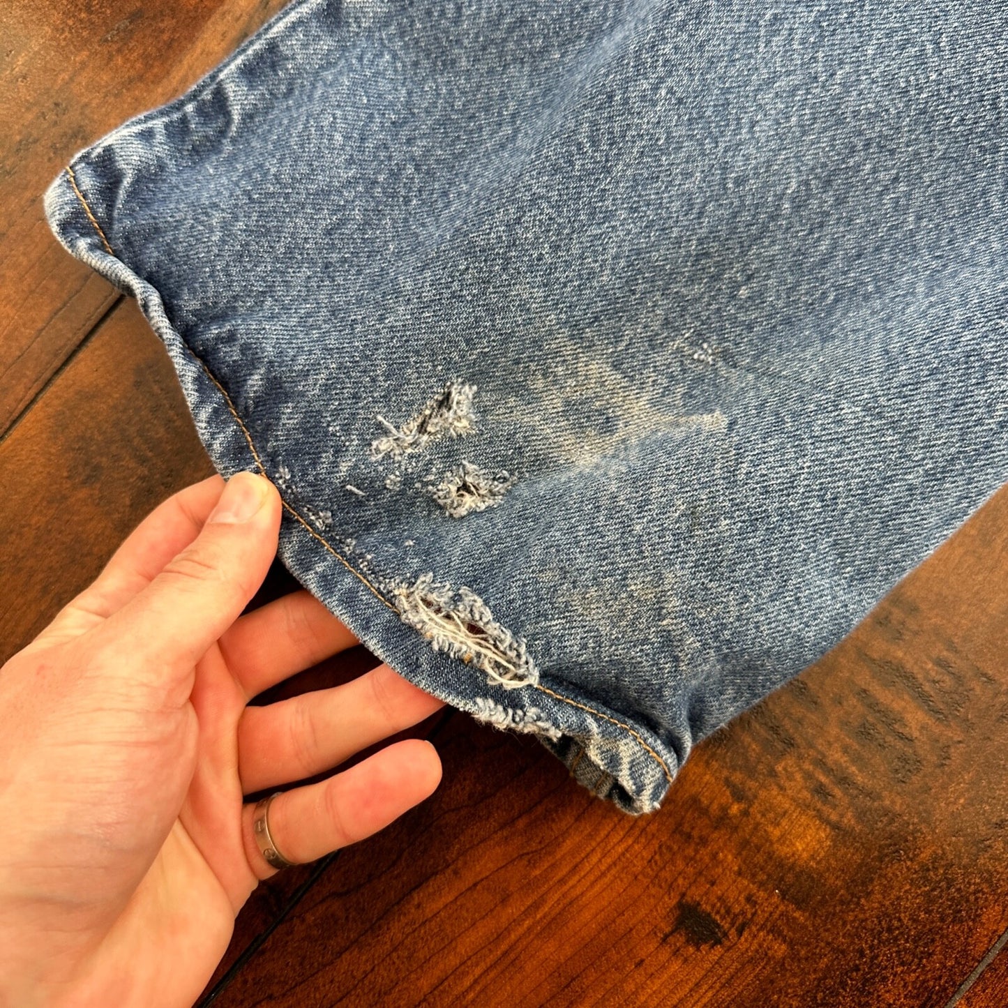 Levis 517 Vintage 90s USA Orange Tab Bootcut Flare Blue Jeans 38x32 Act 35x30