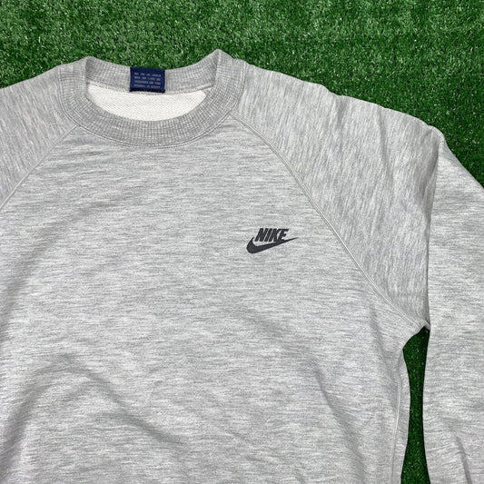 Nike Vintage Sweatshirt Gray Jumper Sweatpants Set Gray Tonal Center Swoosh 80s