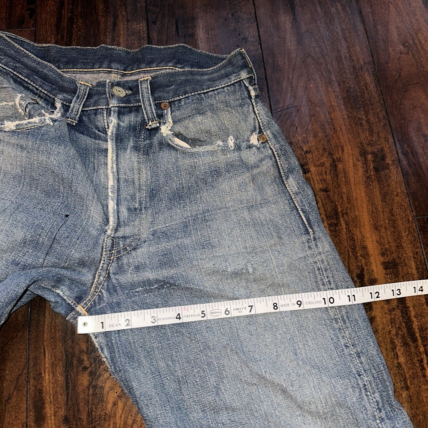 Levis 501 XX Big E True VTG 40s 50s Redline Selvedge Denim Jeans 1940s 25x26