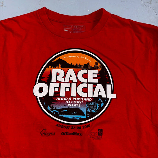 Nike Hood To Coast 2010 Y2K VTG T Shirt Promo Running Race Official Oregon PDX
