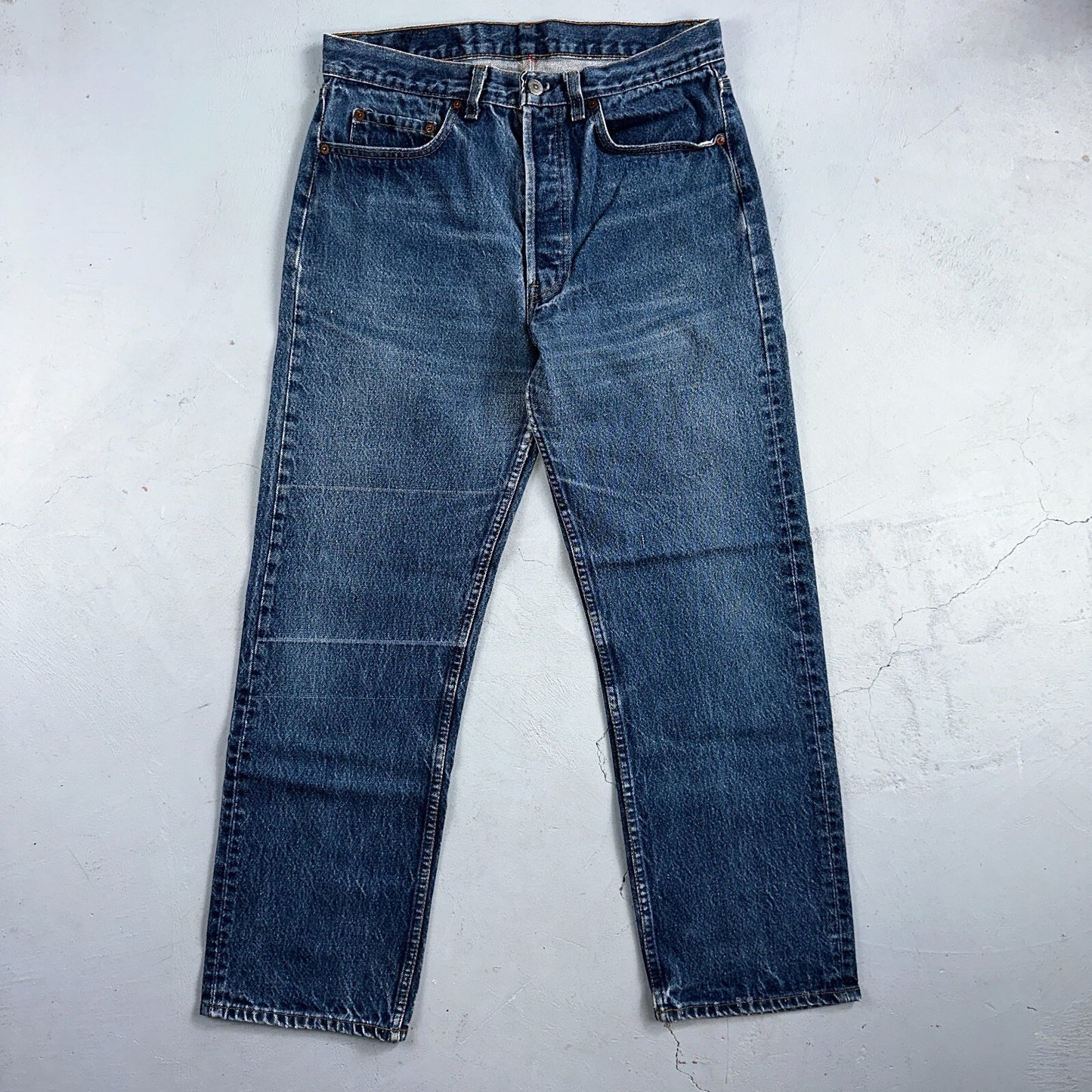 Levis 501 Vintage 80s USA XX Straight Leg Jeans Blue Med Wash 33x32 Act 30x27