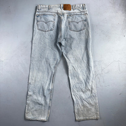 Levis 501 Vintage 90s USA XX Straight Leg Jeans Blue Light Wash 40x32 Act 38x31