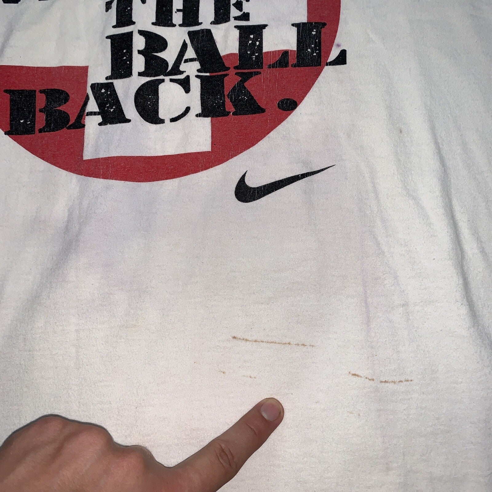 Vintage Nike T Shirt USA Rare Basic 90s Emergency Room Ball Back Tennis Gym