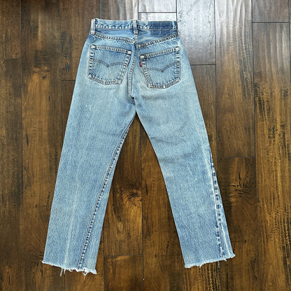 Levis Vintage 80s Redline Selvedge USA 501 XX Jeans 66 70s Light 27x36 Act 25x27